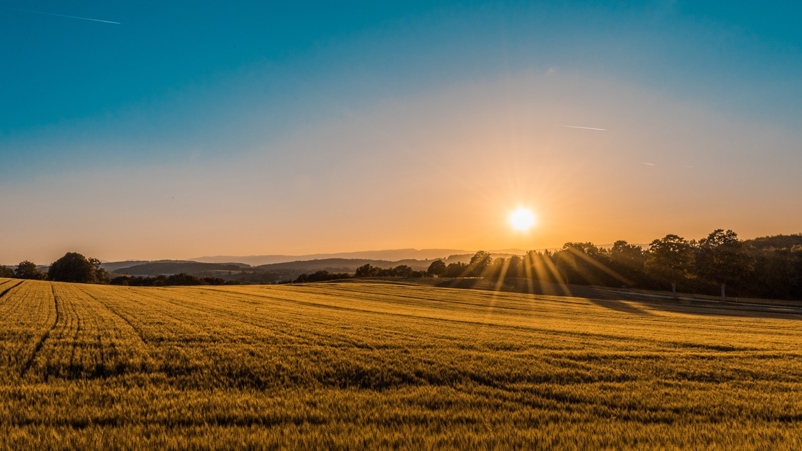 Le colline dell'Umbria al tramonto